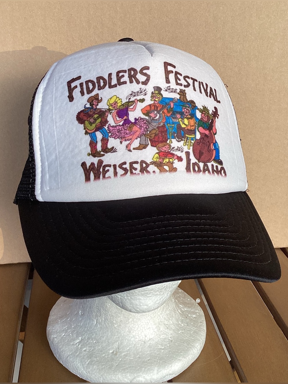 Vintage Nissin Fiddlers Festival Weiser, Idaho SnapBack foam Trucker Hat